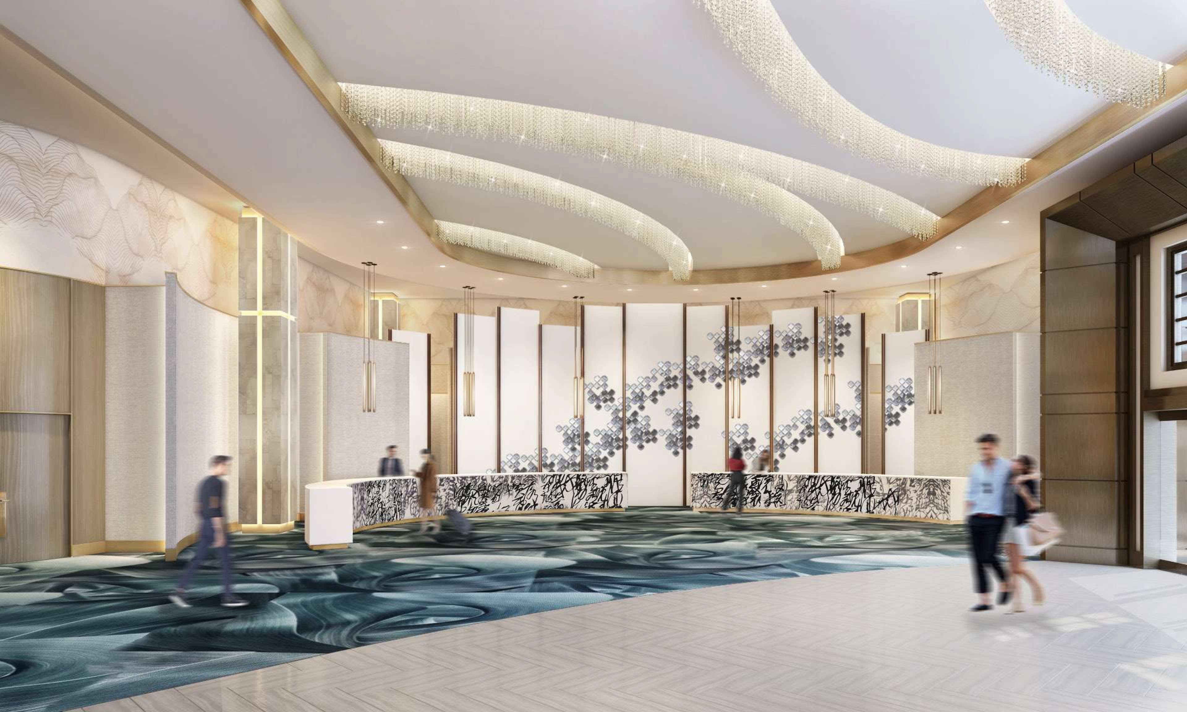 Conrad Las Vegas At Resorts World Eksteriør bilde The lobby of the hotel