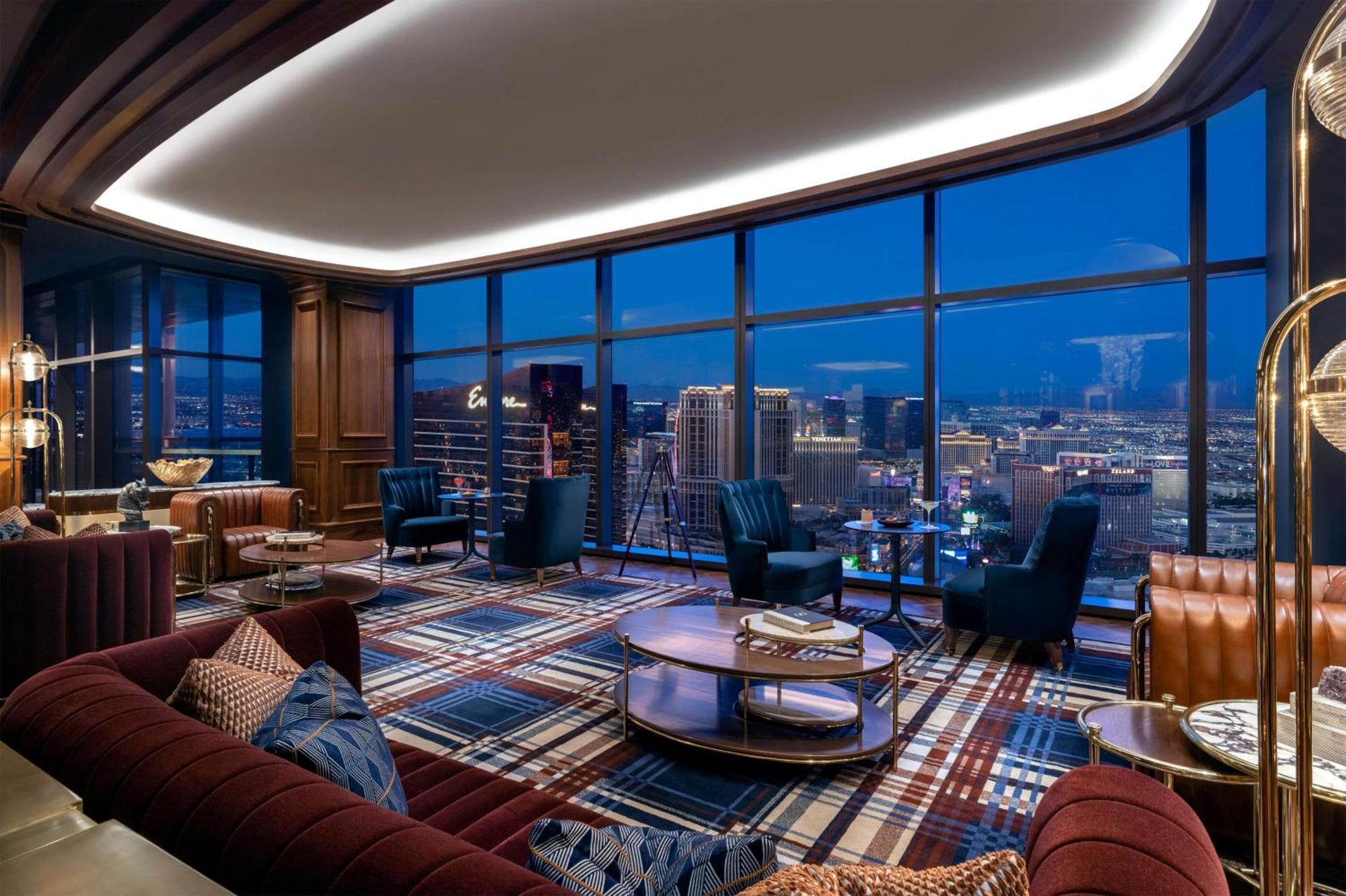 Conrad Las Vegas At Resorts World Eksteriør bilde The living room of a Sky Villa