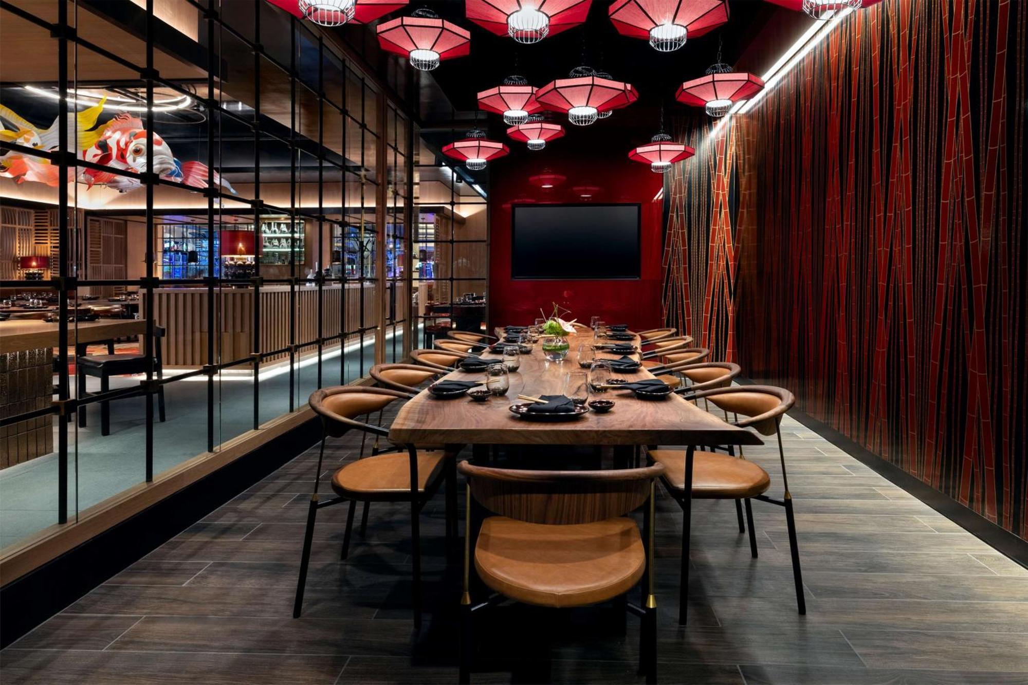 Conrad Las Vegas At Resorts World Eksteriør bilde Private dining room at the restaurant